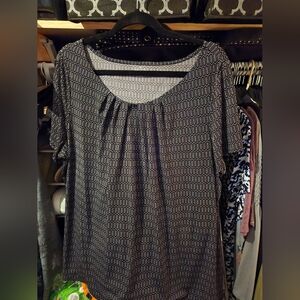 Elegant Black and White Women's Top
